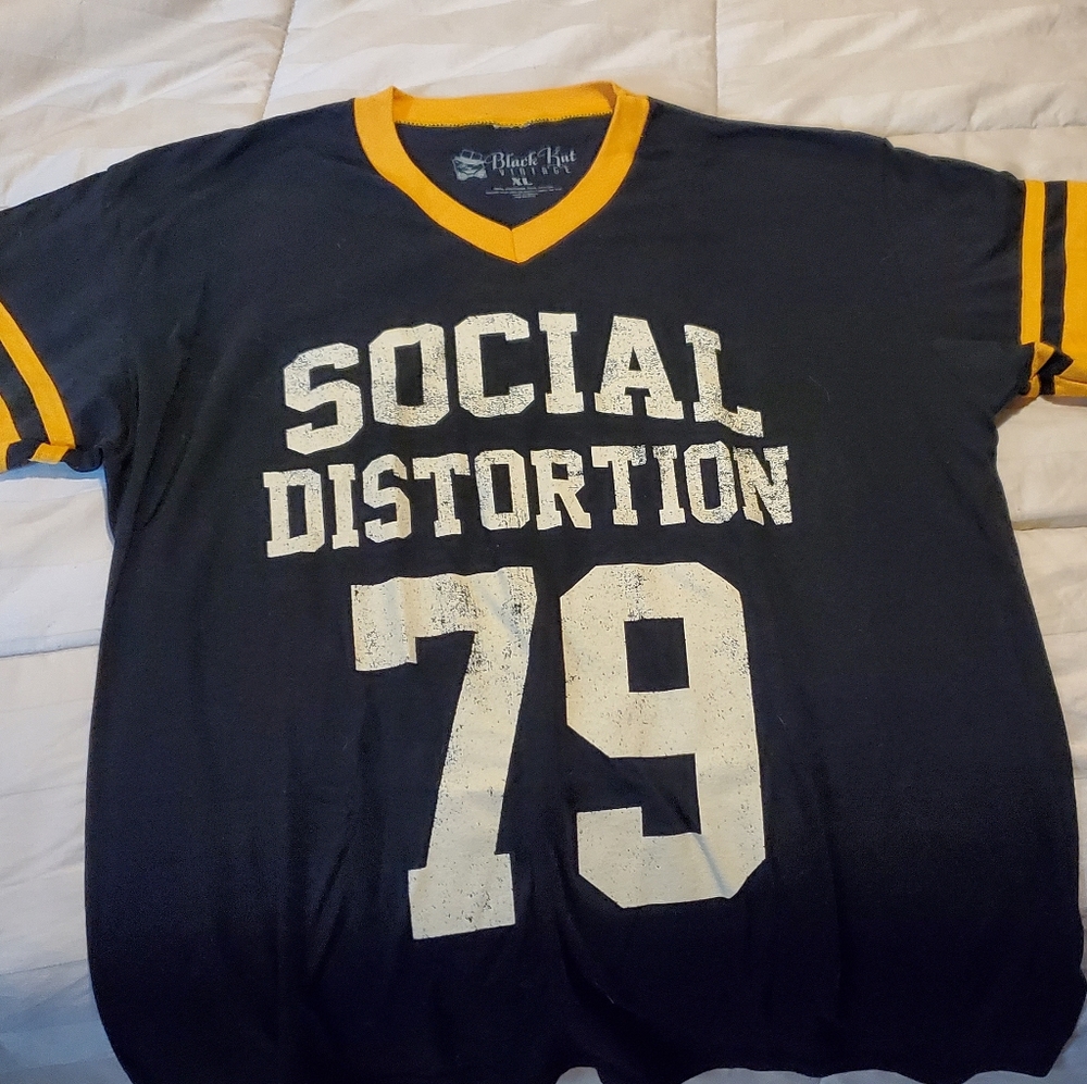 Social Distortion Band Baseball Tee Shirt